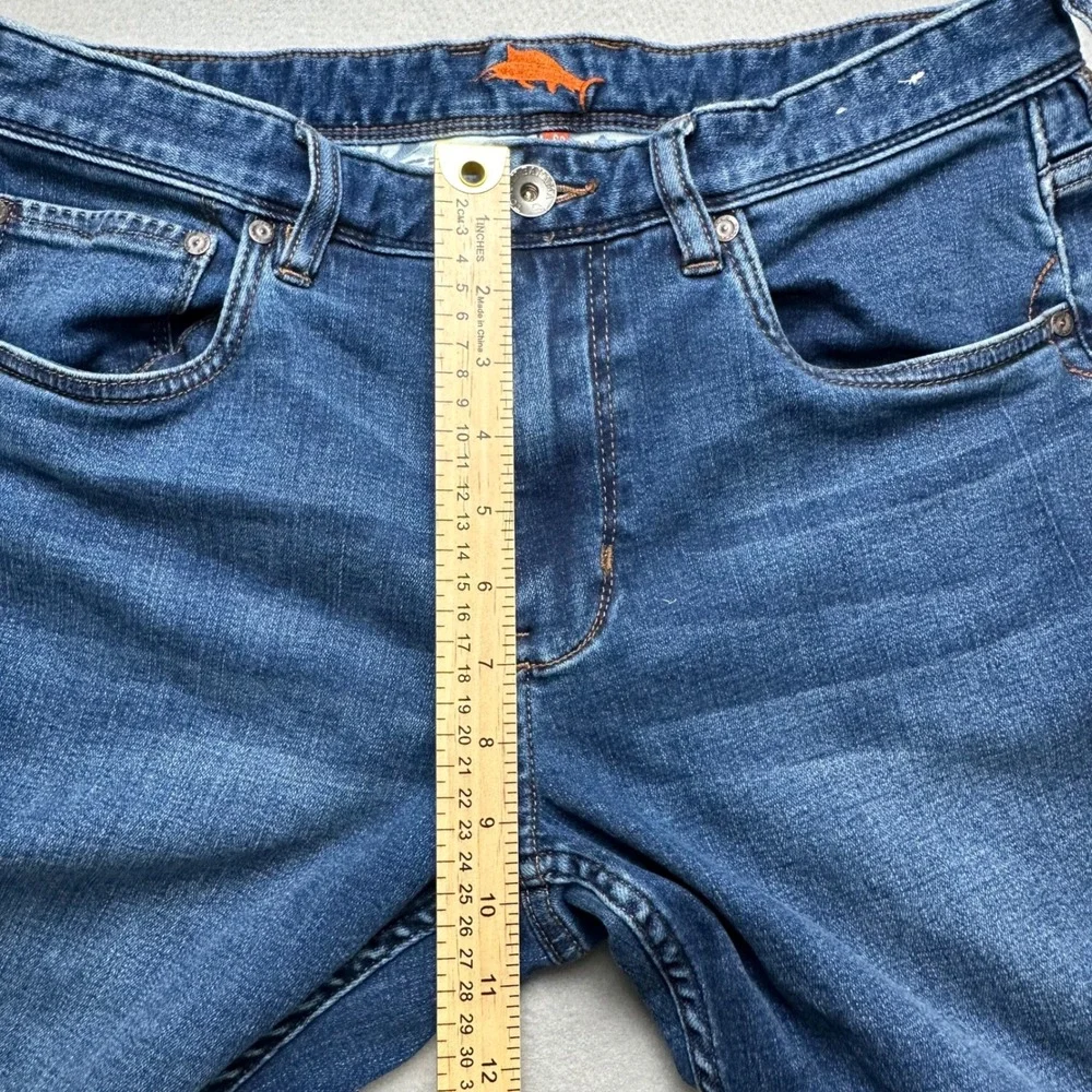 Tommy Bahama Jeans Mens 34 Blue Medium Wash Straight Leg Stretch Denim Marlin - Picture 8 of 10